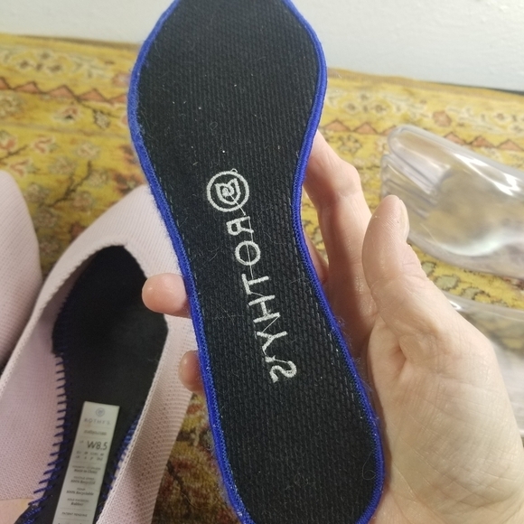 Rothys The Point in blush pink pointed toe flats - Picture 10 of 14